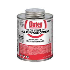 Oatey 16 oz universeel ABS, PVC en CPVC doorzichtig cement